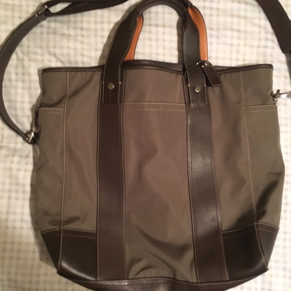 Vinyl & Leather Coach Crossbody Bag